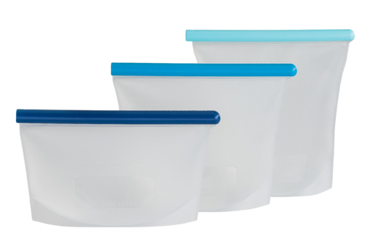 3 件装硅胶保鲜袋套装